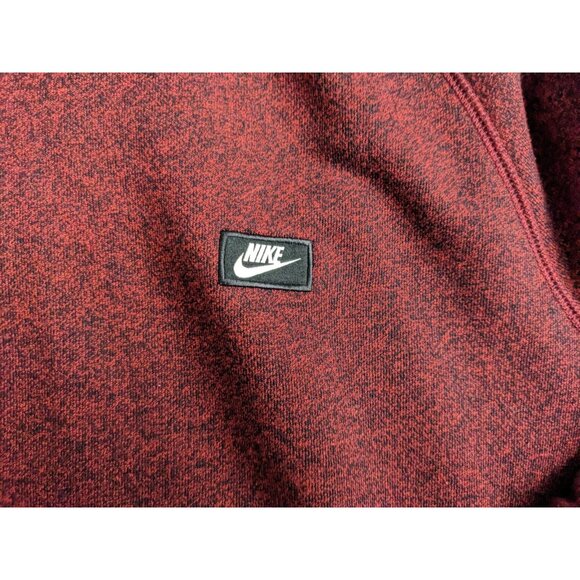 Nike Hoodie Red Sportswear Full Zip Marled Cotton Blend Mens Size XXL - Picture 3 of 11